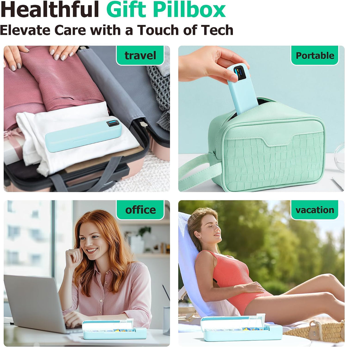 Smart Bluetooth Pill Organizer with App & Medication Reminders