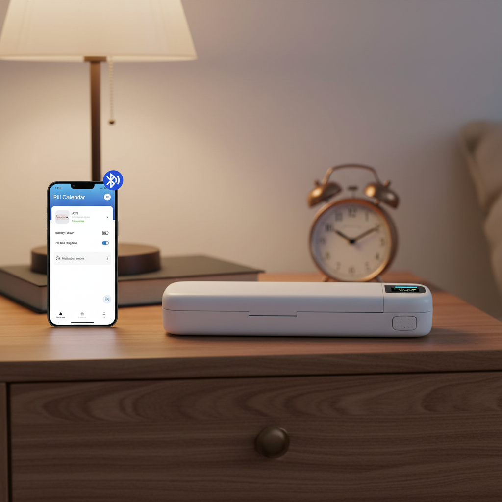 Smart Bluetooth Pill Organizer with App & Medication Reminders