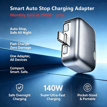 AI Smart Charge Auto Disconnect USB-C Adapter